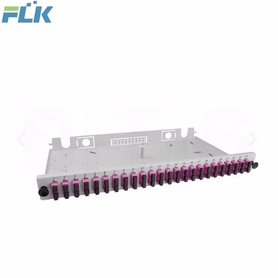 Optical Fiber Rack Mount 24 Sc Dx Patch Panel Enclosure Sliding Type 19-Inch 1u